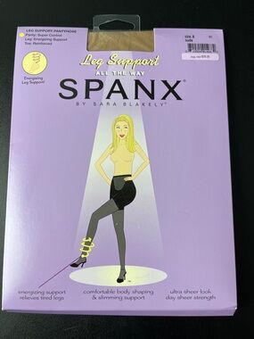 SPANX Leg Support All The Way Pantyhose - Black Sheer